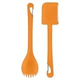 UST Conjunto De Servir KLIPP Com Um Esporão E Espátula Sem BPA- Estrutura Segura Para Lava-louças Para Cozinhar- Acampamento- Caminhada E Sobrevivência Ao Ar Livre