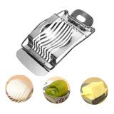 Utensílio Cozinha Fatiador Cortador De Ovos Cozidos Aço Inox