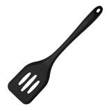 Utensílios Cozinha Em Silicone Concha Espátula Escumadeira Cor Espátula Vazada Preta