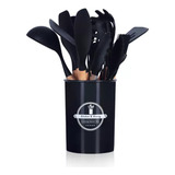 Utensílios Silicone Cozinha Cabo De Madeira Kit Com 12 Peças