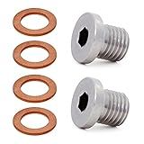 UTSAUTO Bujão E Arruela De Drenagem De óleo Do Motor Do Cárter 7052306 5812232 Substituição Para Polaris Sportsman RZR Ranger Scrambler 2 Peças