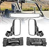 UTV Offroad Centro De Visualização E Conjunto De Espelhos De Visualização Lateral De 3 8 Cm Com Alça Ajustável Para Polaris Yamaha Kawasaki Honda Can AmXJMOTO 2 Rear View Mirror 712396501107