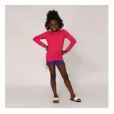 Uv Line Camiseta Uvpro Manga Longa Inf Pink Prot Solar