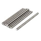 Uxcell M8 X 140 Mm 1 25 Mm Pitch 304 Aço Inoxidável Varas Totalmente Rosqueadas Barras Parafusos 10 Peças