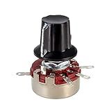 Uxcell® Wh118 Resistores Variáveis De 100k Ohm Potenciômetro Rotativo De Filme De Carbono De Giro único Com Botões