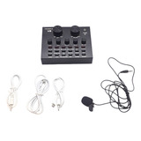 V8 Placa De Áudio Som Microfone Interface Live Tiktok