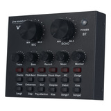 V8 Placa De Som Externa Usb Telefone Móvel Microfone Ao Vivo