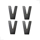VABADUS Kit 4 Rolete Borracha Apoio V Para Carreta Reboque Jet Ski