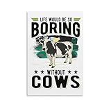 Vaca Fazendeiro Gado Quarto Estética Pôsteres Lona Pôsteres Decoração De Quarto Esportes Escritório Decoração Presentes Decoração De Parede Impressão Pôsteres 20 X 30 Polegadas  50 X 75 Cm 