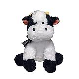 Vaca Sentada De Pelúcia Com Laço 28cm