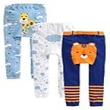 VAENAIT BABY Calça Legging Infantil Unissex Para Bebês De 6 A 24 Meses Unissex Elástica Divertida Pacote Com Vários Pacotes Conjunto 003 6 24 Meses