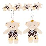 Vaguelly 6 Peças Boneca De Casamento Acessório Para Casa Brinquedo De Ornamento De Urso De Urso Minúsculo Pendurado Estatuetas De Mini Urso Adoráveis Ursos Minúsculos DIY
