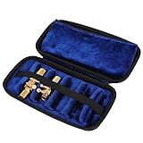 Vaguelly Estojo Para Boquilhas De Saxofone Estojo Para Clarinete De Pano Oxford Superior Forro Estojo De Sopro De Madeira Para Vários Espaços Bolsa De Armazenamento