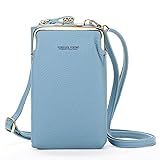 Valerie Bolsa Feminina Transversal Para Celular Pequena De Couro Sintético Macio Bolsa De Ombro Para Celular Azul Ocidental