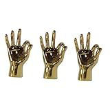 VALICLUD 3 Peças Enfeites De Gestos Decoração De Mão De Mesa Suporte De Adereço Estátua De Mão De Cerâmica Suporte De Mão Manequim De Mão Suporte De Manequim De