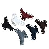 VALICLUD 6 Unidades Grande Aderência Grampos De Cabelo Mandíbula Garra De Cabelo De Cor Mandíbula Grande Suporte De Cabelo De Garra Feminina Presilha Plástico Ampla Senhorita