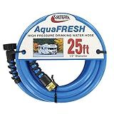 Valterra Mangueira De água Potável De Alta Pressão AquaFresh- Conexão De Mangueira De água Para RV - 1-27 Cm X 25 M- Azul