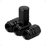 Válvula Bico Do Pneu Aluminio Import - 04un -Preto-