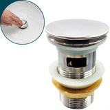 Valvula Click 1 1 4 Com Ladrão Lavabo Ralo Pia Inox Banheiro