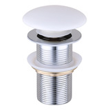 Válvula Click 1 1 4 Ralo Para Cuba Pia Banheiro Aço Inox 201 Acabamento Em Cerâmica Branca Prestige Beltempo
