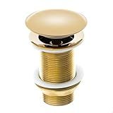 Válvula Click De Inox P Cuba Banheiro Dourado Gold 1 1 4