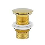 Válvula Click Para Escoamento Ralo Dreno Inox -Dourado Brilhante-