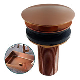 Valvula Click Rose Gold 7 8 Inox Ralo Cuba Lavatorio Bronze