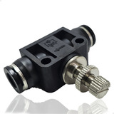 Válvula Conexão Pneumática Controle Regulador Fluxo Tubo 8mm