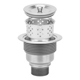 Válvula Cuba Pia Cozinha 4 1 2 Inox 304 Iura Korb Com Cesto Removível Ralo