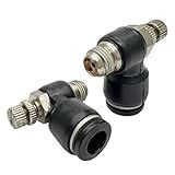Válvula De Controle De Fluxo De Ar De Pressão Pneumática De 2 Peças Tubo De 8 Mm OD X Rosca Macho PT De 1 20 3 Cm Válvula Pneumática De Controle De Velocidade Do Ar De 90 Graus SL8 01 