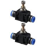 Válvula De Controle De Velocidade 2 Peças Ajuste De Controle De Velocidade Pneumático Válvula De Fluxo De Tubo De 0 6 Cm Encaixes De Pressão Para Conectar Controlador De Velocidade De Fluxo De
