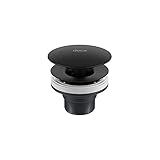 Válvula De Escoamento Para Lavatório Cuba E Bidê Black Matte Deca 1601 BL MT