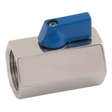 Valvula De Esfera Monobloco Mini Inox Polido Ff 1 4