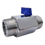 Valvula De Esfera Monobloco Mini Inox Polido Mm 1 4