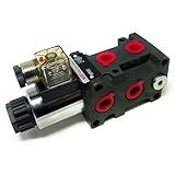 Válvula Desviadora De Fluxo Solenoide Hidráulica Seletor De Circuito Empilhável 6 Portas 2 Posições 50 LPM 25 MPa G 1 2 12V CC