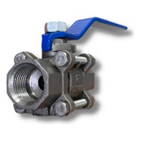 Válvula Esfera Tripartida 1 2 Inox 304 Pr Ptfe 300lbs Bsp