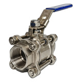 Válvula Esfera Tripartida Total Inox 304 P p 1 1 2 Pol Bsp