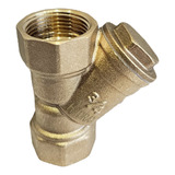 Válvula Filtro Y 3 4 Polegada Latão Com Tela De Aço Inox