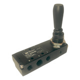 Válvula Joystick Pneumática 5 3 Vias Alavanca Trava 1 4