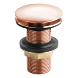 Valvula Ralo Click Rose Gold Pia Lavatório Cuba Metal 7 8 Acabamento Brilhante