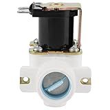 VÁLVULA SOLENÓIDE ELÉTRICA BRANCA PARA MÁQUINA DE LAVAR ENTRADA DE ÁGUA AC 220V-240V BSPP 3-4
