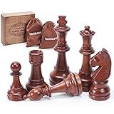 Vamslove Peças De Xadrez Para Torneio Staunton Deluxe De Madeira Rei De 11 Cm 2 Rainhas Extras Para Tabuleiro De Xadrez Substituição De Peças Em Falta Apenas Peças De Xadrez Bolsa De Armazenamento Incluída