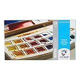 Van Gogh Conjunto De Tinta Aquarela- Caixa De Bolso De Plástico- Seleção Geral 24-Half Pan