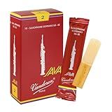 Vandoren SR302R Sax Soprano JAVA Palhetas Vermelhas Strength 2- Caixa Com 10