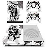 Vanknight Xbox One S Slim Console Remote Controllers Skin Set Vinyl Skin Decals Stciker Cover For Xbox One Slim XB1 S Console