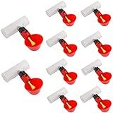 Vanknono 10 Peças De Copos Automáticos De Aves Alimentador De água De Frango Bebedouro De Galinha E 10 Peças De Bebedouro De Galinhas De PVC Para Frango Codorna E Pombo