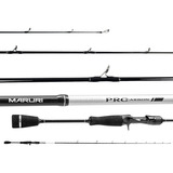 Vara De Pesca Carretilha Maruri Prc c25 601h Preta E Prata 1 83m X 160g Moderada Com Resistência De 25lbs Para Isca De 20g