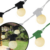 Varal Área Externa 20m E27 Lâmp Retro Filamento Clara Ou Led