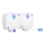Varal Automático Rotoflex 2 Módulos De 5 Metros Retrátil Parede Secalux Cor Branco