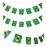 Varal De Bandeiras Do Brasil Tecido